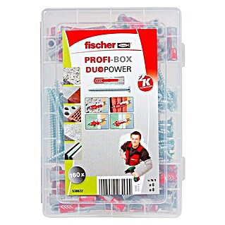 Fischer Duopower Surtido de tacos y tornillos Profi-Box (160 piezas)