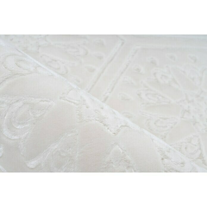 Kayoom Kurzflorteppich Monroe II (Weiß, 290 x 200 cm, 100 % Polyester)