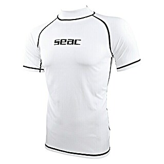 Seac Sub Camiseta térmica T-Sun Short para hombre (XS, Blanco/Negro)