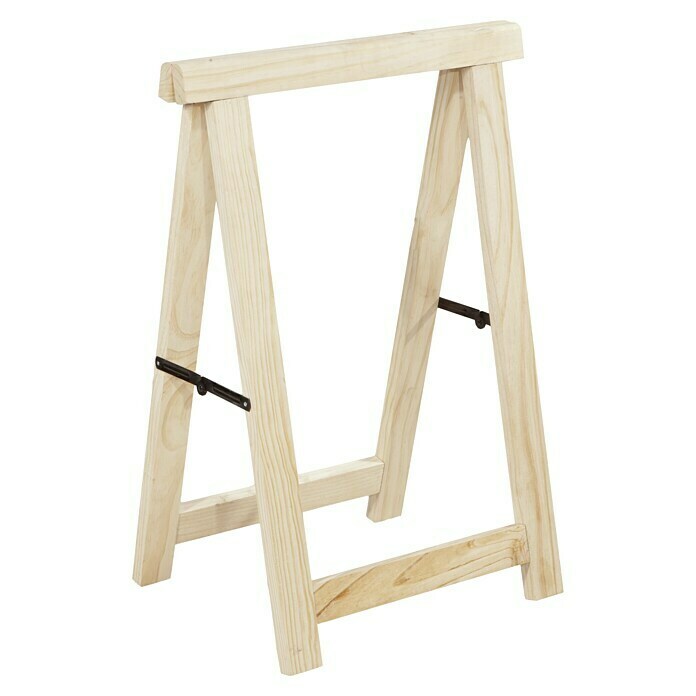 Destino estante estático Astigarraga Caballete de madera plegable (Peso máximo admitido: 400 kg con  2 caballetes de madera, Altura: 75 cm, Pino) | BAUHAUS