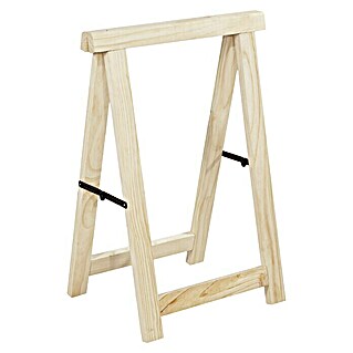 Astigarraga Caballete plegable de madera plegable (Peso máximo admitido: 400 kg con 2 caballetes de madera, Altura: 75 cm, Pino)