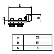 HBS Betz Schienenstopper Typ 10 und 30 (Stahl, Länge: 6,1 cm)