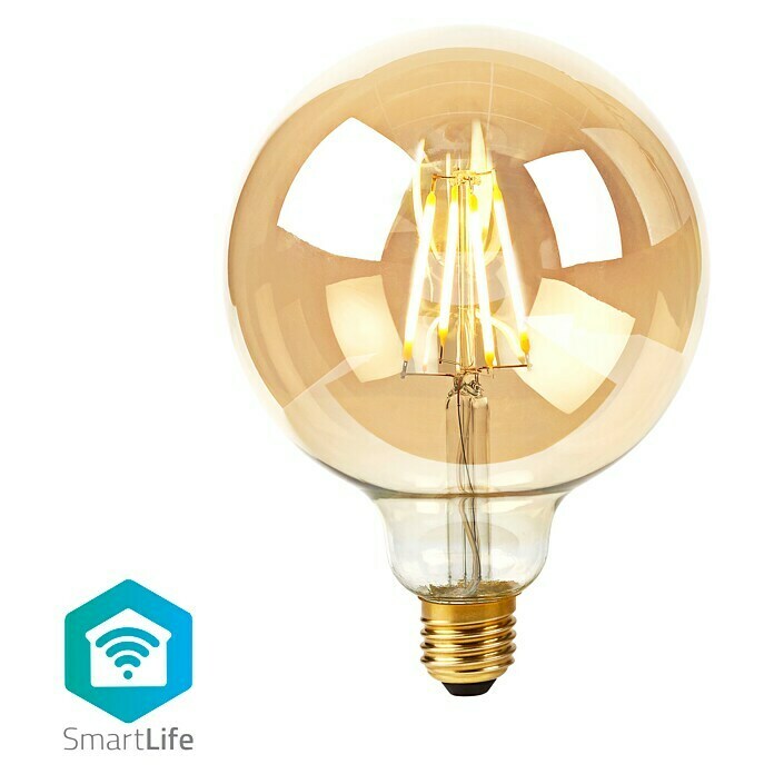 Nedis Smartlife LED-Leuchtmittel (E27, 5 W, Warmweiß, Dimmbar)