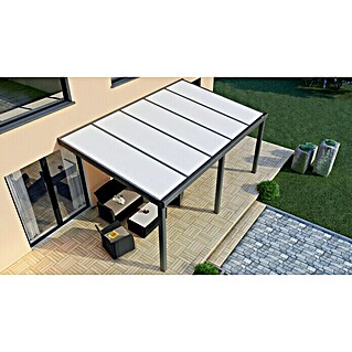 Terrassenüberdachung Special Edition (L x T: 500 x 300 cm, Polycarbonat, Anthrazitgrau, Opal)