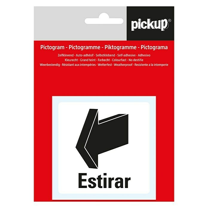 Pickup Etiqueta adhesiva catalán (Motivo: Tirar, Blanco)