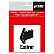 Pickup Etiqueta adhesiva catalán (Motivo: Tirar, Blanco)
