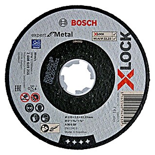 Bosch Professional X-Lock Doorslijpschijf X-Lock Expert for Metal A 30 S BF (Schijfdiameter: 125 mm, Dikte plaat: 2,5 mm, Geschikt voor: Metaal)