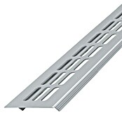 Lüftungsgitter (Dimensionen (B x H): 60 x 13,5 mm, Aluminium, Silber)