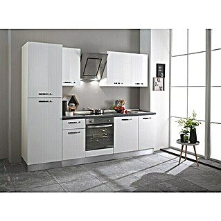 Kuhinjski komplet Laura (Širina: 270 cm, S električnim uređajima, Bijela visokog sjaja)