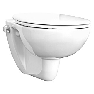 Wand-Dusch-WC Tek (Mit Spülrand, Mit antibakterieller Glasur, Spülform: Tief, WC Abgang: Waagerecht, Weiß)