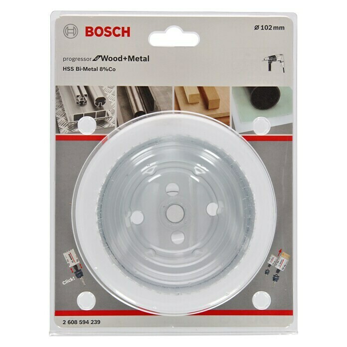 Bosch Professional Lochsäge BiM Progressor (Durchmesser: 102 mm, HSS-Bimetall)