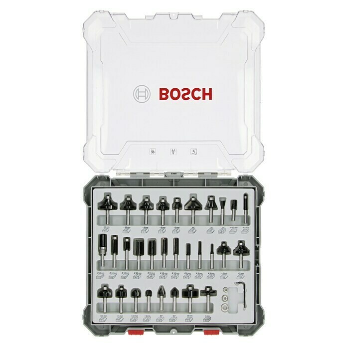 Bosch Fräser-Set (30-tlg., Durchmesser Schaft: 8 mm)