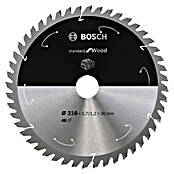 Bosch Cirkelzaagblad (Diameter: 216 mm, Boorgat: 30 mm, Aantal tanden: 48 tanden)