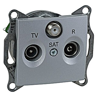 Schneider Electric Sedna Toma TV/SAT (Aluminio, Plástico, Empotrado)