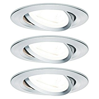 Paulmann LED-Einbauleuchten-Set Nova (6,5 W, Aluminium, 3 Stk., Warmweiß)