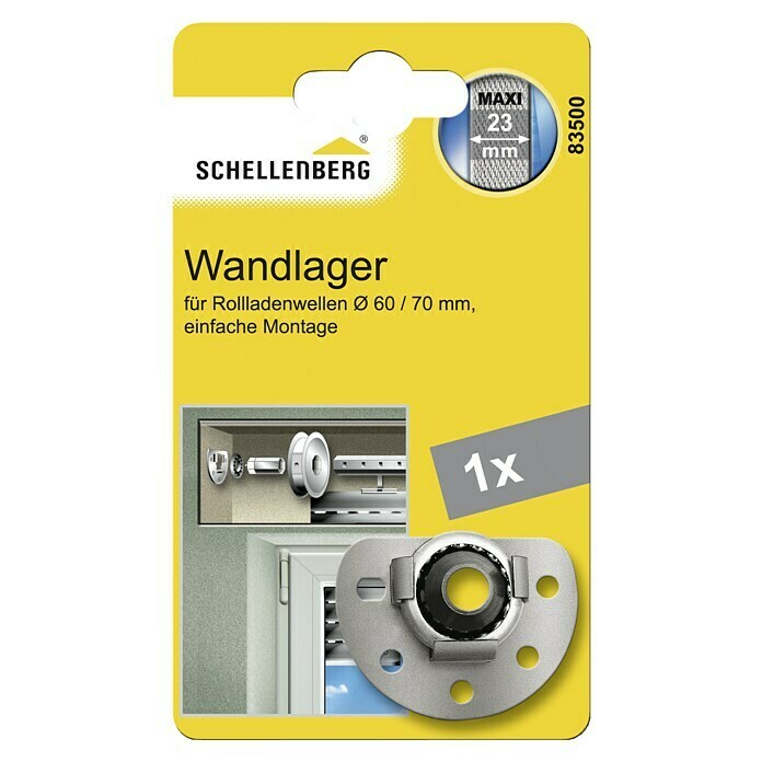 Schellenberg Wandlager Maxi (Durchmesser Achtkantwelle: 60 - 70 mm)