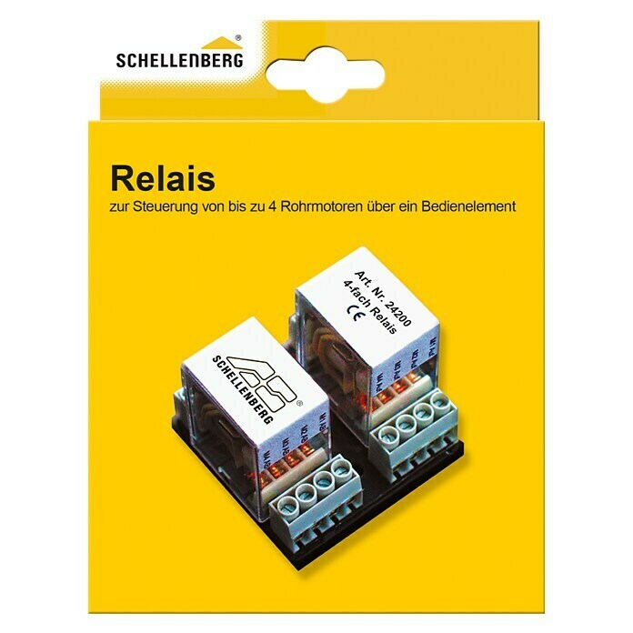 Schellenberg Zentralisierungsrelais (60 x 50 x 42 mm, Geeignet für: Bis zu 4 Rohrmotoren)