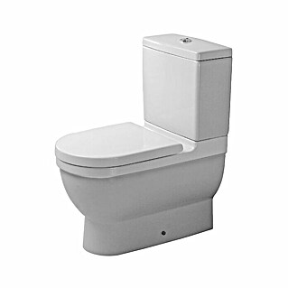 Duravit Starck 3 Stand-WC-Kombination Typ 1 (Mit Spülrand, Mit schmutzabweisender Glasur, Spülform: Tief, WC Abgang: Waagerecht, Weiß)
