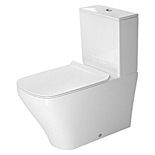 Duravit DuraStyle Stand-WC-Kombination Typ 2 (Mit Spülrand, Mit antibakterieller Glasur, Spülform: Tief, WC Abgang: Waagerecht, Weiß)