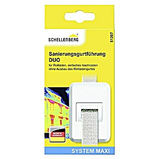 Schellenberg Gurtführung DUO (20 x 60 x 85 mm, Geeignet für: Rollladen-Maxi-Systeme, Weiß)