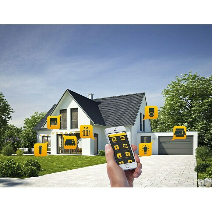 Schellenberg Smart Home Funk-Steuerzentrale SH1 (Reichweite ca.: 150 m (Freifeld), Weiß)