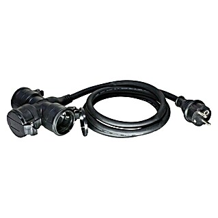 Voltomat Gumeni produžni kabel (0,5 m, Crne boje, H07RN-F3G1,5)