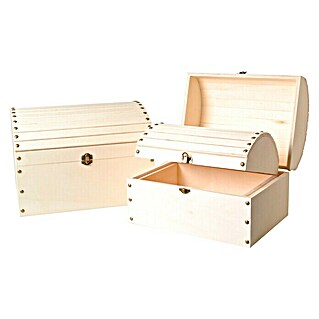 Artemio Set cajas de madera Baúles encajables (3 ud.)