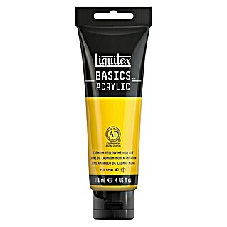 Liquitex Basics Acrylverf (Cadmium Yellow Medium Hue, 118 ml, Tube)
