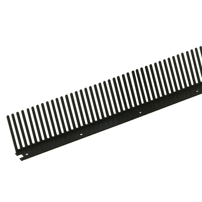 Dakota Peine de canalón (1 m x 1 cm x 11 cm, Negro)