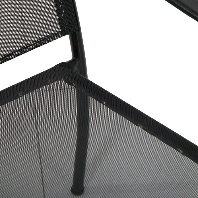 Sunfun Silla de jardín Lea (Ancho: 56 cm, Negro)