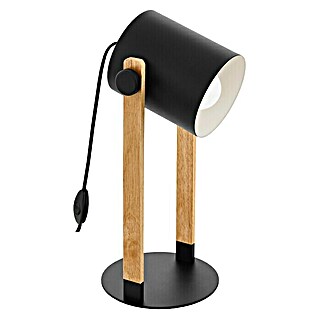 Eglo Hornwood Lámpara de sobremesa (40 W, L x An x Al: 21 x 18 x 42 cm, Negro/Crema, E27)