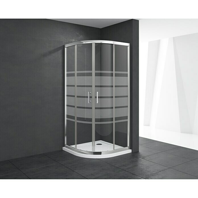 Mampara de ducha angular Chloe (L x An x Al: 90 x 90 x 195 cm, Espesor: 5 mm, Cromo)