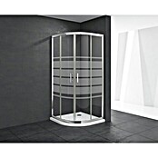 Mampara de ducha angular Chloe (L x An x Al: 80 x 80 x 195 cm, Espesor: 5 mm, Cromo)