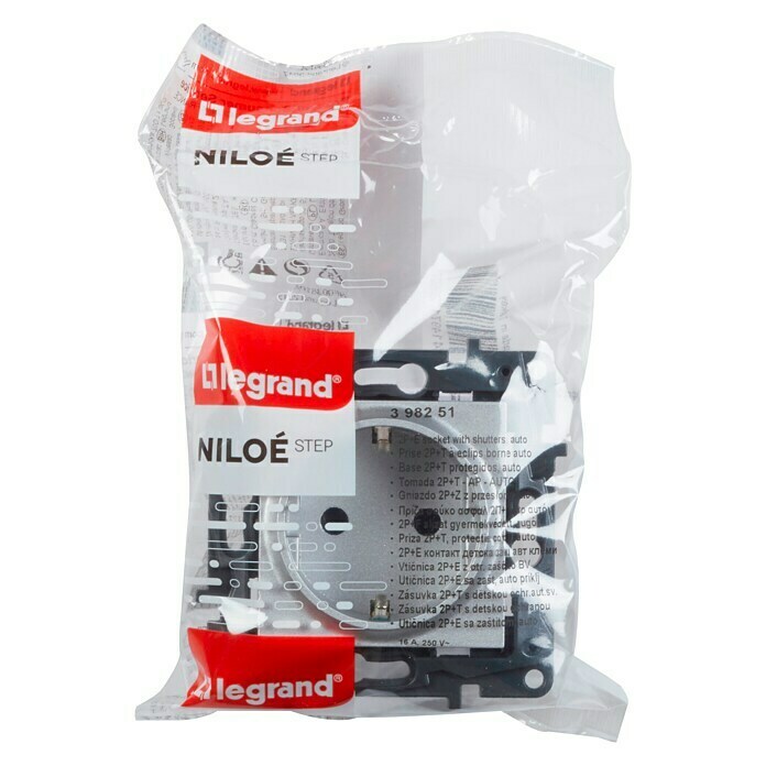 Legrand Niloé Step Enchufe 2 P+TT (Aluminio, Plástico, Montaje en la pared)