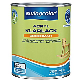 swingcolor Klarlack Acryl (Farblos, 750 ml, Seidenmatt)