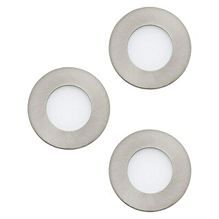 Eglo LED-Einbauleuchten-Set Fueva 1 (8,1 W, L x B x H: 8,5 x 8,5 x 3 cm, Grau, 3 Stk., Warmweiß)