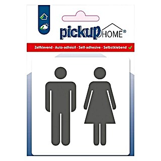 Pickup Sticker Route Acryl (l x b: 9 x 9 cm, Toiletten, Wit)