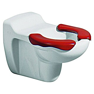 Geberit Kind Wand-WC-Set (Mit Spülrand, Mit schmutzabweisender Glasur, Spülform: Tief, WC Abgang: Waagerecht, Weiß, Rot)