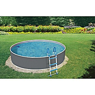 myPool Pool-Komplettset Splash (8 -tlg., Ø x H: 360 x 110 cm, 11.000 l, Grau)