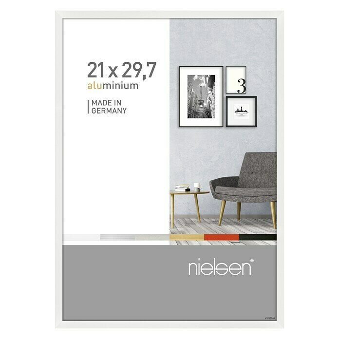 Nielsen Bilderrahmen Pixel (Weiß, 30 x 29,7 cm, Aluminium)