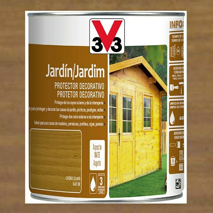 Convencional Oceano Oportuno V33 Protección para madera decorativo Jardín (Roble oscuro, 750 ml, Mate) |  BAUHAUS