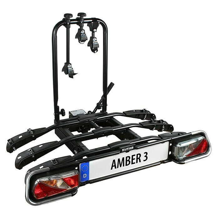 Eufab Fahrradträger Amber 3 (Geeignet für: 3 Fahrräder, Passend für: Fahrzeuge mit Anhängerkupplung) -