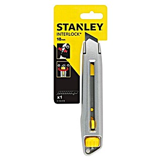Stanley Cuchillo cúter Interlock (Anchura de hoja: 18 mm, Cuchilla desmontable)