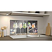 CUCINE Küchenrückwand (Fruity Gin, 80 x 40 cm, Stärke: 6 mm, Einscheibensicherheitsglas (ESG))