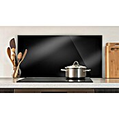 CUCINE Küchenrückwand (Schwarz, 80 x 40 cm, Stärke: 6 mm, Einscheibensicherheitsglas (ESG))