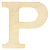 Artemio Letra de madera (Motivo: P, L x An x Al: 11,5 x 1 x 11,5 cm, Madera)