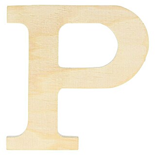 Artemio Letra de madera (Motivo: P, L x An x Al: 11,5 x 1 x 11,5 cm, Madera)