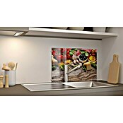 CUCINE Küchenrückwand (Italian Buffet, 60 x 40 cm, Stärke: 6 mm, Einscheibensicherheitsglas (ESG))