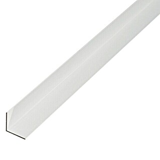 Perfil angular (L x An x Al: 2.600 x 25 x 25 mm, Aluminio, Blanco)