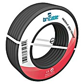 Bricable Cable eléctrico H03VV-F3G0,75 (H03VV-F3G0,75, 25 m, Negro)